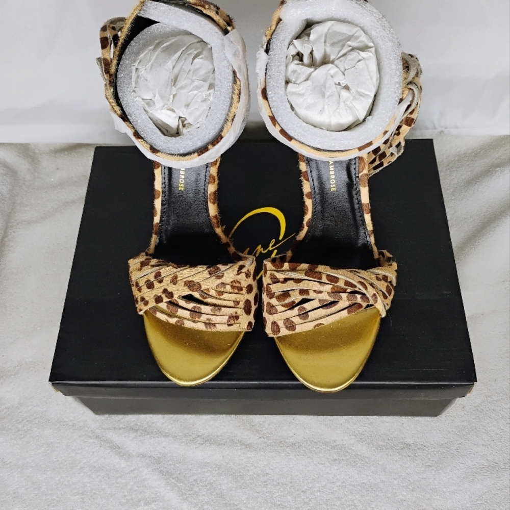 Leopard Print High Heel Sandals
